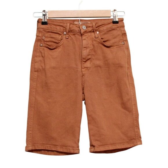 Judy Blue Bermuda Shorts Size Small Brown Stretch Tummy Control Festival Boho - Picture 1 of 10
